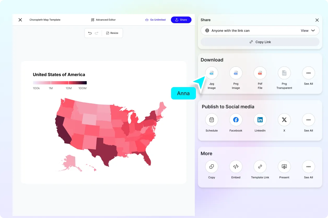 Free AI Choropleth Map Generator, AI Choropleth Map Maker Online